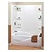 Maax 101604-000-129 5-Piece Bathtub Wall Kit, 48-60 in L X 31 in W X 59 in H, Polystyrene, White
