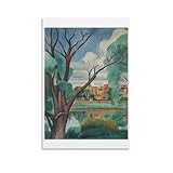 André Derain Banks of The Seine at Carrières-sur-SeineModernas impresiones en lienzo, pinturas decorativas para habitación de niños o niñas, murales para sala de estar y pinturas con motivos