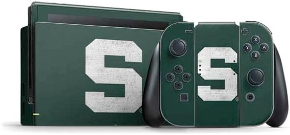 Skinit Decal Gaming Skin Compatible with Nintendo Switch Bundle - Officially Licensed Michigan State University Spartans Jersey Design