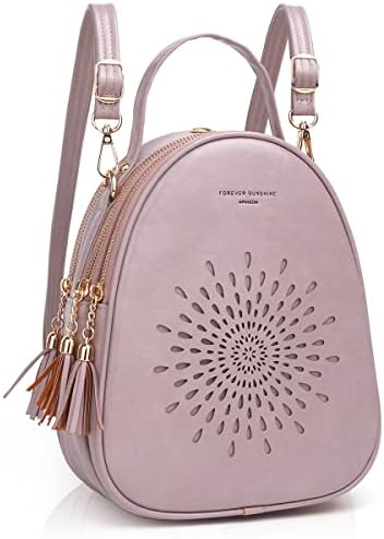 APHISON Small Backpacks for Women, Fashion Backpack Vegan Leather Mini Backpack Ladies Purse Bag Lightweight Shoulder Bag Handbags Cute Daypack Teen Girls
