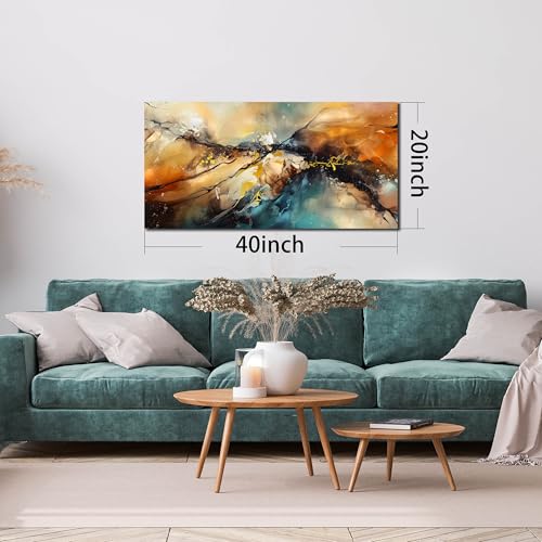 Abstract Paintings Wall Art for Living Room - Modern Wall Decor for Bedroom Kitchen Room Wall Art Ready to Hang Size 20" x 40" - Image 4