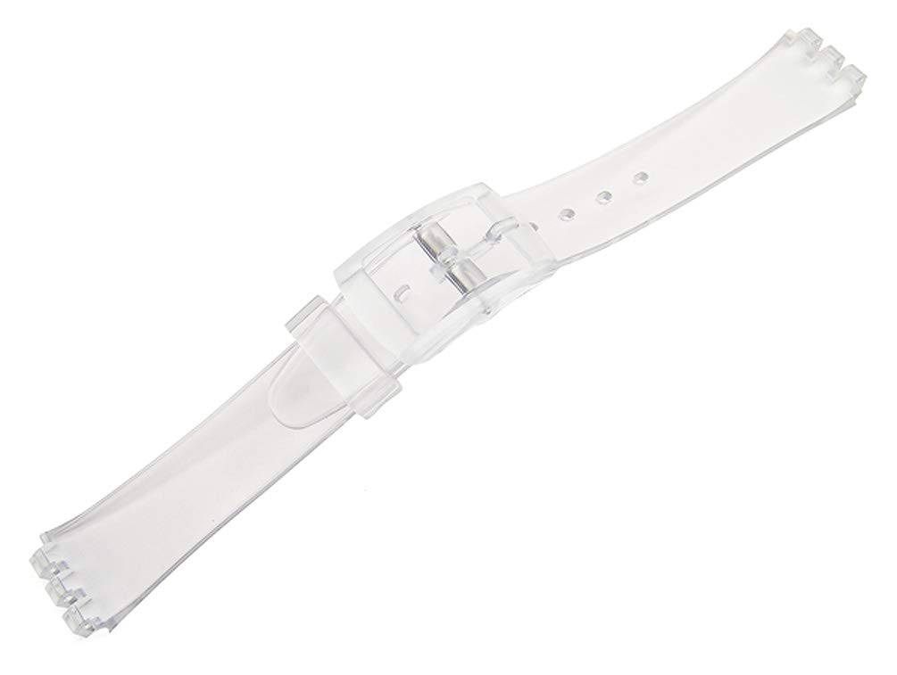 Timewheel12mm Clear Transparency Replacement Watch Strap Compatible with Standard Ladies Swatch Watch