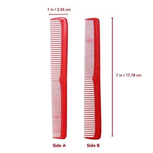 Styling Gear 150 Hair Combs Barber Comb Set Combs For Men Combs For Women Combs For Hair Stylist Beard Mustache Styling Pocket Comb Made In Usa 12 Piece. (Red) #TOP1