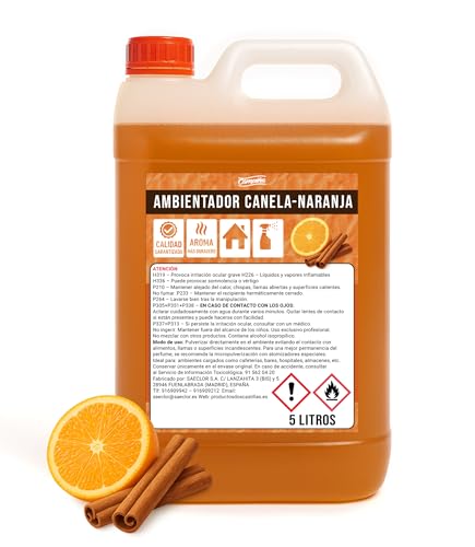 Ambientador Canela Naranja Aroma Profesional Duradero 5 Litros Neutraliza Olores Ideal Hogar Oficina Tiendas Hoteles Restaurantes Uso Intensivo Listo Para Usar Gran Rendimiento
