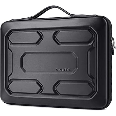 DOMISO 14 inch Laptop Sleeve with Handle Shockproof Waterproof EVA Protective Case for 14" Lenovo ThinkPad E480/Yoga 920/13.5" Microsoft Surface Book/HP Pavilion 14 Stream 14/14" Notebook, Black Cover