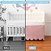 100% Cotton Scallop Edge Crib Bed Skirt, 28