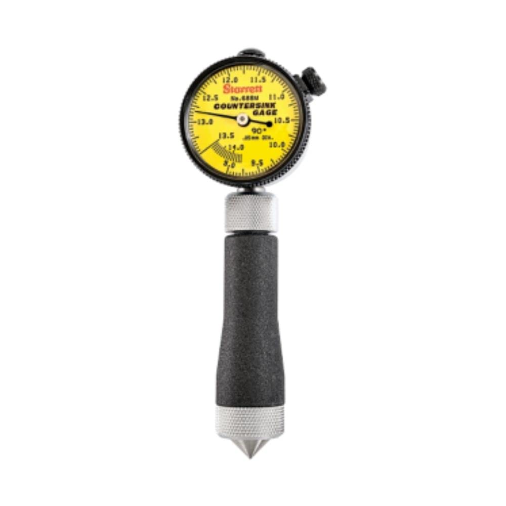 Starrett Dial Indicator Countersink Gage with Case Metric Reading, 9
