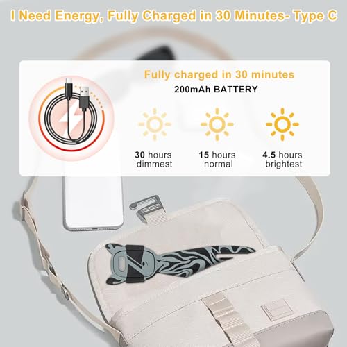 Image of MILA&LOUIS Rechargeable Book Lights for Reading at Night Portable Bookmark & Clip On USB Booklight for Readers in Bed Dimmable Brightness Small Cute LED Bedside Reading Lamp for Travel (Quicksand)