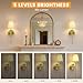 LUTEC Battery Operated Wall Sconce Set of 2,Rechargeable Wall Sconce, 12 Colors Wireless Wall Sconces with 5200mAh RGB Dimmable and Remote,Rechargeable Sconces Decor for Bedroom/Living Room/Hallway