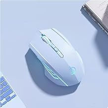 holy sword M800 Gaming Mouse, 2.4G Wireless, 2400 DPI Optical Sensor, RGB Lighting, 6 Buttons, 135Hr Battery Life (Blue)