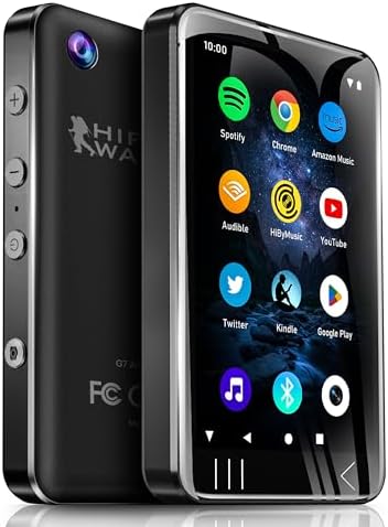 Lettore MP3 da 64GB con Bluetooth 5.3, schermo da 1,8 Lettore musicale portatile, radio FM, registrazione vocale, EBook, Shuffle Single Loop, riproduzione audio video digitale 80H, leggero, supporto