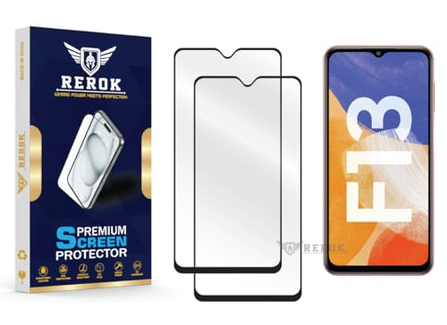 Image of Gorilla Tempered Glass Screen Protector Compatible with Samsung Galaxy F13 [Pack of 2] | Edge-to-Edge, Bubble-Free, Case Friendly, Easy Installation Kit