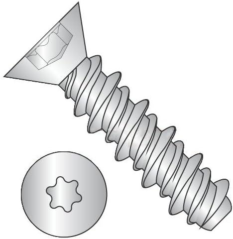 #8 x 1/2" High Low Style Thread Forming Screws/Six-Lobe/Flat Head / 18-8 Stainless Steel (Carton: 5,000 pcs)