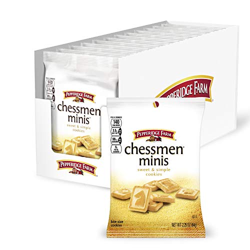 Pepperidge Farm Chessmen Minis Butter Cookies, 18 oz. Display, 8-count 2.25 oz. Snack Packs