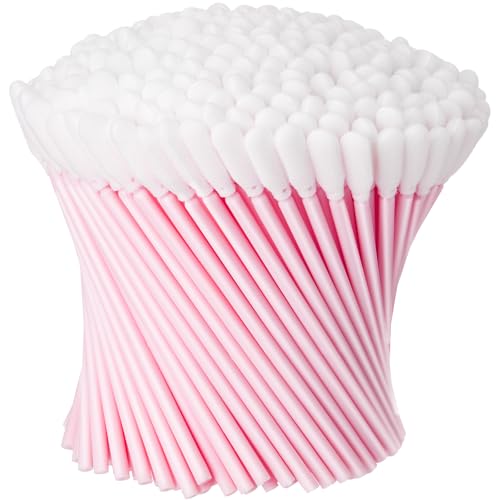 Zhengmy 500 Pcs Foam Swabs for Printer Head Camera Lens 3.66 Inch,Pink