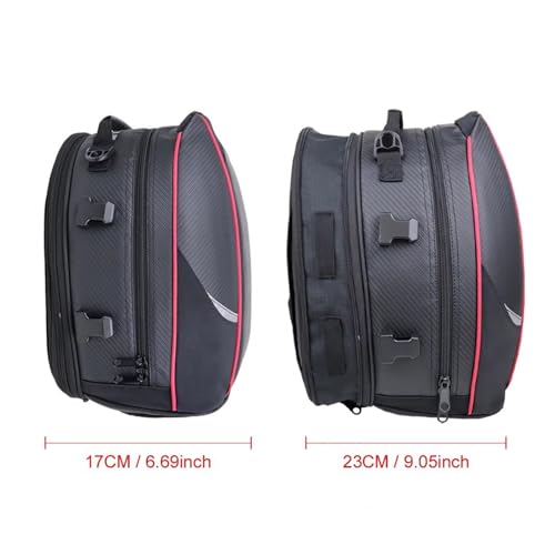 Sac de queue moto étanche LA-0101-Black grande capacité selle - 3