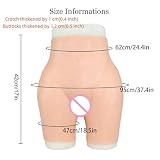 Adima Silicone Shaper majtki Mężczyzna do kobiety Oddychający biodra Body Shaper Można wstawić dla Crossdressing,Natural beige,Basic