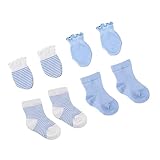 Gants de chaussettes pour nouveau-nés : le design simple avec des couleurs vives rend ces chaussettes et gants tendance et s'accordent avec de nombreuses tenues, gants pour bébé