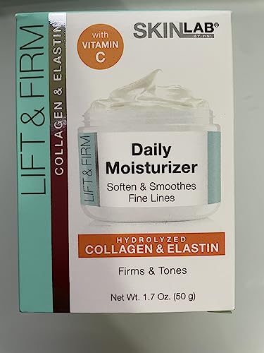 SKIN LAB BY BSL Lift and Firm DAILY MOISTURIZER (2 Pack) - Hydrolyzed Collagen & Elastin, Vitamin C and Vitamin E to moisturize, soften and soothe fine lines and wrinkles 1.7 OZ (50G)