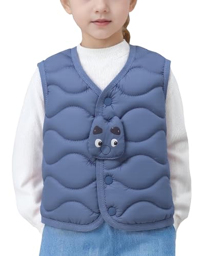 SEAUR Kids Quilted Vest Unisex Sleeveless Padded Jacket Coat Warm Winter Vest For Boys Girls 1-7T