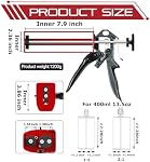 Epoxy Gun Dual Component Caulking Gun Manual Double Cartridge Caulk Gun Panel Bond Adhesive Applicator (400ml)