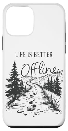 Life is Better Offline ? Camping & Hiking Outdoors Nature �X�}�z�P�[�X iPhone 12 mini �p