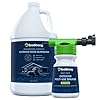 Eco Strong Outdoor Odor Eliminator | Outside Dog Urine Enzyme Cleaner – Powerful Pet, Cat, Animal Scent Deodorizer | Professional Strength for Yard, Turf, Kennels, Patios, Decks (Gallon with Sprayer)