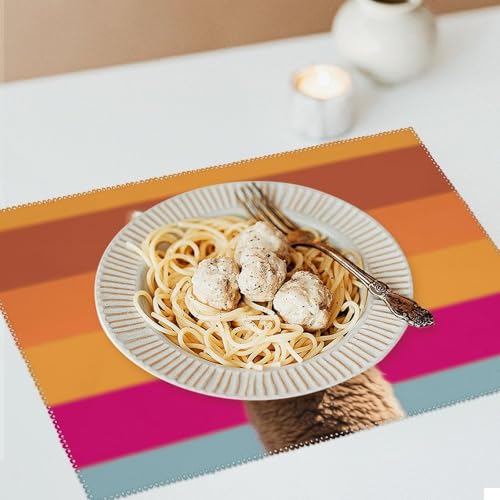 Lot de 6 sets de table de cuisine durables et résistants - 7
