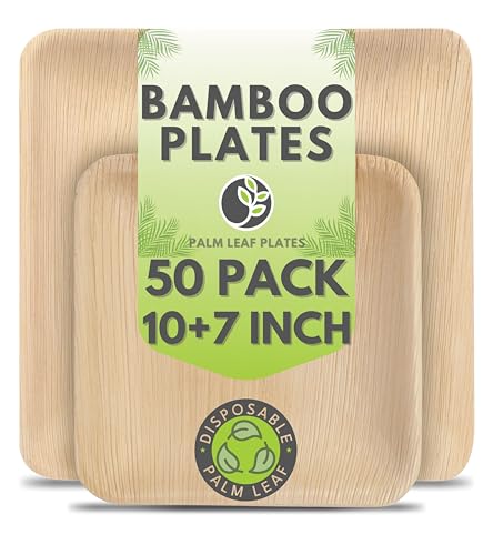 Naturally Chic Palm Leaf Plates 10 Inch & 7 Inch