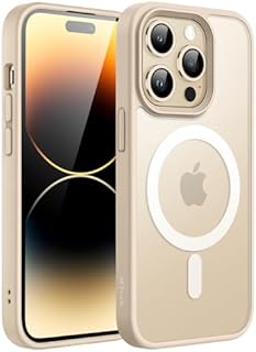 JETech Magnetyczna Etui dla iPhone 14 Pro Max 6,7 Cala Kompatybilny z MagSafe, Półprzezroczysta Matowe Tylna Szczupły Odporny na Wstrząsy Case (Głęboka Purpura)