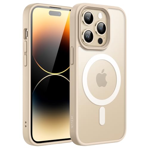JETech Cover Per IPhone 14 Pro 6,1" Traslucida Opaca, Compatibile MagSafe, Antiurto E Anti-impronte, Custodia In TPU Morbido