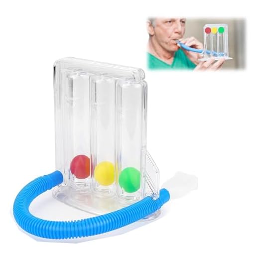 Espirometro Incentivo de 3 Bolas, Ejercitador Pulmonar Respiratorio, Ejercitador de Pulmón, Ejercitador Respiración Profunda, Sistema de Entrenamiento de Respiración de 3 Cámaras para Logopeda