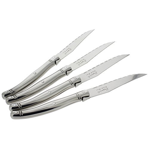Laguiole 4-Piece Steak Knives (Stainless Steel) - Stainless Steel Knife Set – Smooth Cut Serrated Knife Blade – Dishwasher Safe Steak Knife Set – Luxurious Kitchen Knife Set For Parties… #TOP1