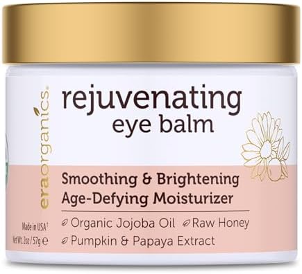 USDA Organic Eye Moisturizer Cream - Rejuvenating and Nourishing Age Defying Balm - Natural Ingredients for Sensitive Skin with Jojoba Oil, Argan Oil for Puffiness, Fine Lines Plus More