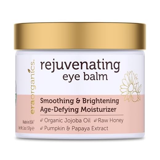 Era Organics Rejuvenating Eye Cream - Extra Nourishing & Moisturizing USDA Organic Anti Aging Eye Treatment To Moisturize Dark Circles, Under Eye Bags, Puffiness & Wrinkles with Jojoba Oil, Argan Oil