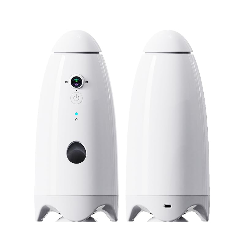 330° Pet Camera Treat Dispenser-[2023 New Version]2.4 GHz WiFi Pet Camera for Treating and Throwing Treats to Cats and Dogs-1080P Full HD Video Night Vision-Multi Devices And Users Lo