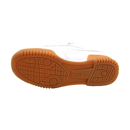 Fila Tênis infantil unissex F-13 Big Kids, Branco/Goma de Mascar, 4 Big Kid