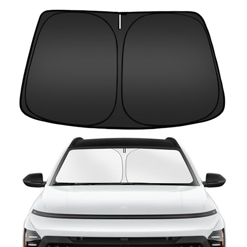 Image of ARISMOTOR Windshield Sun Shade for Hyundai Kona 2024-2025 2026 | Custom Fit, Foldable, Front Window Sunshade Sun Visor Protector, Block UV Rays, Keep Car Cooler