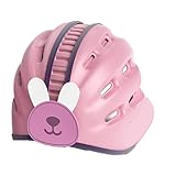 Casco de Seguridad para Niños, Casco de Gateo para Bebés Ajustable, Anticolisión, Lavable a Máquina, Transpirable, de Poliéster y Poliuretano (Pink)