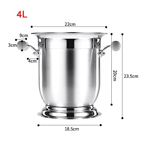 Hielera de acero inoxidable aislada de 4 litros ideal para enfriar botellas 3