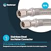 Eastman 10 Feet Flexible Ice Maker Connector, 1/4 Inch x 1/4 Inch Compression Connection, Braided Stainless Steel with Nickel-Plated Brass Nuts, 41036