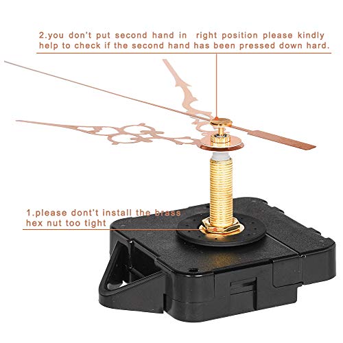 Carkio HMZUS1973 High Torque Clock Replacement Movement,Clock Movement Metal Clock Needle Kit,31Mm Long Diy Repair Quartz Wall Clock Movement,8 Pcs thumb #3