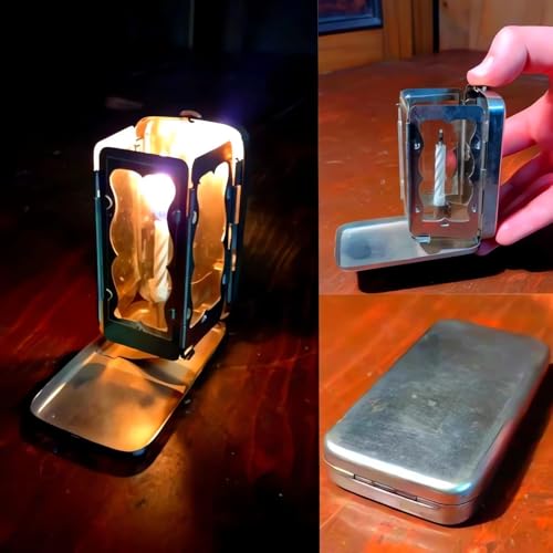 Folding Pocket Candle Lantern 2025 New Candle Lanterns for Real Candles Folding Pocket Candle Lantern,Portable Decorative Candle Lantern for Camping Hiking Travel (Without Candles)