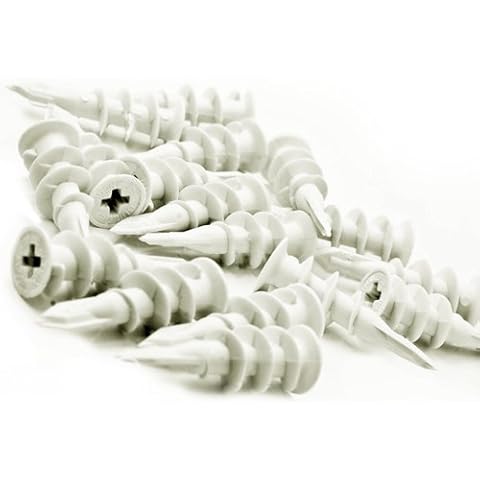 Wideskall® Self Drilling Drywall Nylon Anchors Fit #8 - #10 Fastener Screws (Pack of 120) Cover