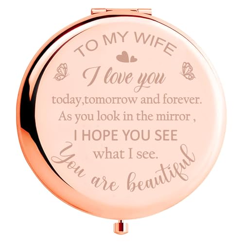 Polzwgck Valentines Day Mirror Gifts for Her Wife, Gift for