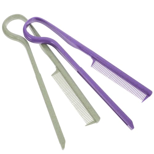 2 Pièces Peigne Lisseur Cheveux V en Plastique