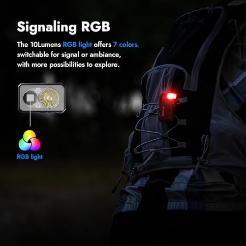 wuben g5 rechargeable edc flashlight powerful rgb flashights 400 lumens portable flat mini flashlights ip68 waterproof multi-mode magnetic small keychain flashlight for camping emergency green