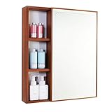 ★ 【Exquisite Detail Design】 Unser Spiegelschrank nimmt 304 Edelstahl Scharnier, das ruhig ist, rutschfest und leicht zu kontrollieren.Und es ist nicht so leicht beschädigt.