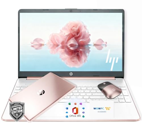 Image of HP UltraBook Laptop with Copilot AI, AMD High Performance CPU, 16GB RAM, 256GB SSD, Windows 11 with Microsoft Office 365, Thin & Lightweight, Mouse & Sleeve Included