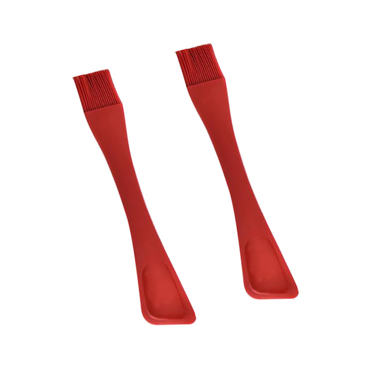 SOLUSTRE 2pcs Red Silicone Baking Brush Non Stick Basting Brush for Bbq Cooking Baking Food Grade Silicone Kitchen Utensils Handles for Home Use